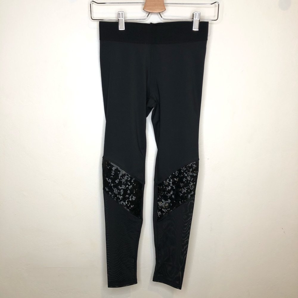 Heroine Sport Black Mesh Leggings Workout Small - Picture 6 of 10